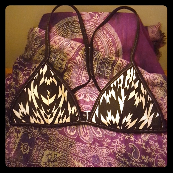 PINK Victoria's Secret Other - VICTORIA'S SECRET BLACK AND WHITE BIKINI TOP LARGE